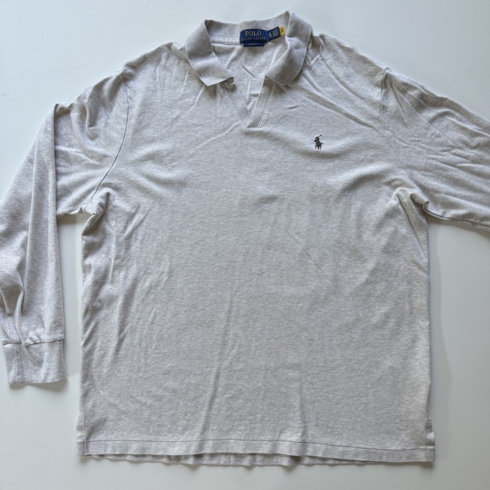 POLO RALPH LAUREN Classic Fit Johnny Collar Cotton Polo Shirt Mens Large